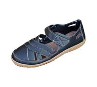 VEMOW Sandali estivi chiusi da donna, comodi sandali casual con pavimento morbido e supporto per l'arco del piede, scarpe ariose scavate per la città, passeggiate, Nero C, 42 EU