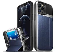 VENA vCommute Cover Custodia a Portafoglio Compatibile con Apple iPhone 12 Pro Max (6.7"-inch), (Military Grade, Card Slot) Flip Custodia Case Cover Protettiva Pelle con Kickstand - Blu