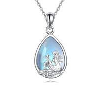 VENACOLY collana a sirena collana con pendente a sirena in pietra di luna in argento sterling gioielli a sirena regali per le donne