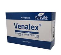Venalex - Diosmina per il Drenaggio Linfatico di Gambe e Vene 60 Capsule