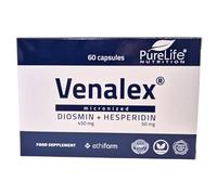 Venalex 500- MPFF Micronizzato Diosmina 450 mg ed Esperidina 50 mg- 60 Compresse Vegano, GMP Certificato, Senza Glutine Flavonoidi Puro Vegan