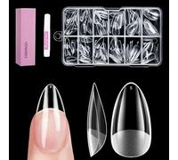 Venares Soft Gel Press on Nails Short Almond Full Cover Nail Tips per unghie gel, 120 pezzi Mandorle unghie corte finte unghie in gel
