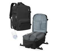 VENATIN Zaino da Viaggio con Sottovuoto con Pompa Zaino baggalio mano Sottovuoto con Compressione per uomo e donna Borsa giornaliera per laptop, Nero