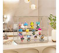 VenCen Vetrina,Trasparente Organizzatore Acrilico di Stoccaggio,Organizzatore Staccabile Sacchetto con Porta Magnetica Per Portafoglio, Cosmetici (1 Piece, 30x17.9x24.6 CM)