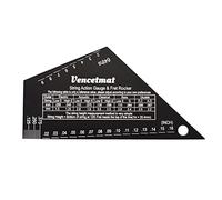 Vencetmat Calibro per chitarra per corde, righello per l'altezza delle corde, bilanciere per tasti per chitarra, guida di livellamento dei tasti, intaglio per tasti, spessore 1 mm, incisione laser