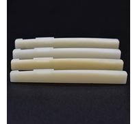 Vencetmat - Sella a ponte per chitarra acustica non sbiancata, osso completo, colore originale, stile vintage, confezione da 4