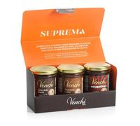Venchi - Kit Degustazione di 3 Creme Spalmabili, Latte e Nocciole, Fondente e Nocciole, Nougatine, 600 gr, con "Nocciola Piemonte IGP", Senza Glutine, Senza Coloranti e Senza Conservanti
