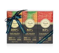 Venchi - Kit di 6 Tavolette di Cioccolato Fondente Sud America 80% 85% 100%, 420 g - Senza Glutine - Vegano