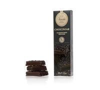 Venchi - Stecca Chocoviar Ricoperta - Ripieno Cuor di Cacao con doppia ricopertura di Cioccolato Extra Fondente e granella Chocoviar 75%, 200g - Vegano - Senza Glutine