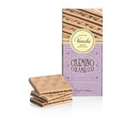 Venchi - Tavoletta Cremino Caramel Gold, con Cioccolato Fondente, Cioccolato Bianco e Pasta di Mandorla, 110 Gr, Senza Glutine, Senza Coloranti e Senza Conservanti