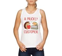 Vendax A Prickly Customer - Canotta da donna, colore bianco