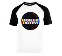 Vendax Boiler Room Color Glitch Unisex Maglietta da Baseball A Maniche Corte Uomo Donna Bianca Nera
