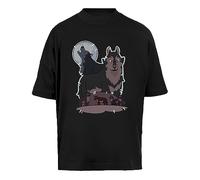 Vendax Hunters Wolf from The Owl House Unisex Maglietta Larga A Maniche Corte Uomo Donna Nera Baggy T-Shirt Short Sleeves Black