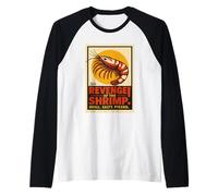 Vendetta del Gamberetto Umorismo Salato e Grintoso Maglia con Maniche Raglan
