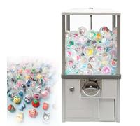 Vending Machine a Mo-neta Commerciale, Candy Machine Grande, Gashapon Machine Rotante 360°, Capsule Toys Colorati, Perfetta per Amusement Parks e Centri Gioco(White)