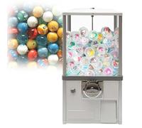 Vending Machine Commerciale, Candy Machine a Mo-neta, Grande Gashapon Machine Senza Corrente, Capsule Toys 360° Rotanti, Ideale per Amusement Parks e Arcade(White)