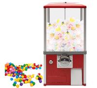 Vending Machine Commerciale, Candy Machine a Mo-neta, Grande Gashapon Machine Senza Corrente, Capsule Toys 360° Rotanti, Ideale per Amusement Parks e Arcade(Red)