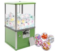 Vending Machine Commerciale, Candy Machine a Mo-neta, Grande Gashapon Machine Senza Corrente, Capsule Toys 360° Rotanti, Ideale per Amusement Parks e Arcade(Green)