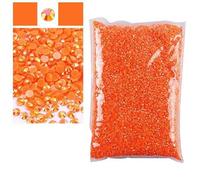 Vendita all'ingrosso all'ingrosso 2-6mm Jelly AB Resina Strass non termoadesivi Cristalli di plastica con retro piatto Strass luccica Confezione grande Pietre-Arancione AB-5mm 3000 pezzi
