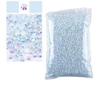 Vendita all'ingrosso all'ingrosso 2-6mm Jelly AB Resina Strass non termoadesivi Cristalli di plastica con retro piatto Strass luccica Confezione grande Pietre-Bianco AB-5mm 3000 pezzi
