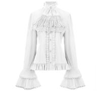 Vendita calda camicia top design colletto staccabile manica svasata vittoriano g