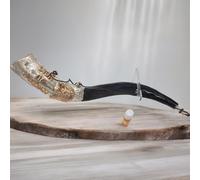 VENDITA Olio Messianico 16"-18" Unzione Argento Kudu Shofar Leone di Giuda + ...