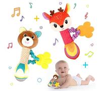 Venditer Giocattolo Sonaglio Neonati 0 3 6 12 Mesi, Giochi Sensoriali per Neonati, Giochi Peluche Neonato, Giochi Neonato Montessori,Sensoriale di Peluche Animali, Regalo per Bambini Bambino