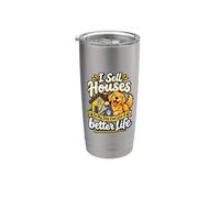 Vendo case in modo che il mio cane possa vivere meglio agente immobiliare Bicchiere termico in acciaio inox doppia parete
