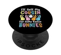 Vendo il mio cugino per alcuni coniglietti pasquali bambino ragazzo ragazza PopSockets PopGrip Adesivo