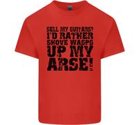 Vendo Le Mie Chitarre? Maglietta Divertente In Cotone Per Uomo