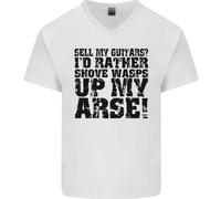 Vendo Le Mie Chitarre? Maglietta In Cotone A V Per Uomini Divertente Chitarrista