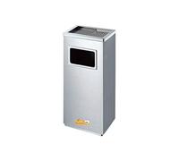 Vendooh! POSACENERE da Esterno Interno con Cestino Rettangolare GETTACARTE Porta RIFUITI - Silver