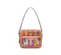 Vendula Voyage Borsa a Tracolla Bea, Pelle Vegana Stampata e Goffrata con Dettagli Cuciti a Mano, Tracolla Reversibile Rimovibile, 18x21x10 cm
