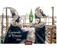 Venedig Karneval Kalender 2026 - Wandkalender | Fotokalender Italien 24x35 cm -. mit Karneval-Fotos, fantasievollen Masken und Kostümen