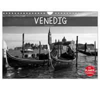 Venedig schwarz-weiß (Wandkalender 2027 DIN A4 quer), CALVENDO Monatskalender
