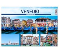 Venedig - Stille Momente (Wandkalender 2026 DIN A2 quer), CALVENDO Monatskalender: Ansichten von Venedig bei Tag und Nacht