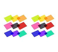 VENEKA 18PZ Filtro Luce Gel Correzione Colore Sovrapposizioni Colorate Filtro Gel Illuminazione Pellicola per Film, Video, Foto, Palcoscenico (Multicolore)
