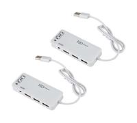 VENEKA 2 x 3 connettori USB 2.0 Hub esterno 7.1 Ch Sound Card Headset Microfono Adattatore per PC