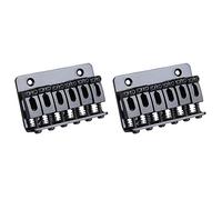 VENEKA 2 x 6 selle Hardtail Bridge Top Load 65 mm per chitarra elettrica (nero)