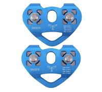 VENEKA 2 X Cuore Arrampicata Doppia Puleggia Acciaio Cavo Corda 13mm Dispositivo Arrampicata Alta Velocità Zipline Trolley 24KN