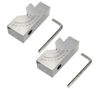 VENEKA 2X 75X25X32mm Precisione Mini Angolo Regolabile V Blocco Fresatura 0 Gradi a 60 Gradi