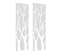 VENEKA 2X Adesivo Murale Specchio Albero 3D Acrilico Rimovibile Fai da Te Decalcomania di Arte Decorazione 100X28 cm