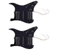 VENEKA 2X Battipenna per Chitarra Elettrica Precablata Caricata Pickup Un 11 Fori Pickup Magnete Humbucker Un Bobina Singola Pre Cablata