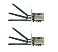 VENEKA 2X per Broadcom Bcm94360CSAX Bcm943602CS Bcm94331CSAX Adattatore Convertitore PCI-E Desktop WLAN + Antenna per Scheda WiFi