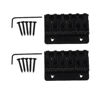 VENEKA 2X Ponte Fisso per Chitarra A Coda Nera A 6 Corde per Chitarra Strat