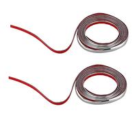 VENEKA 2X Profilo Cromato Adesivo X Auto Esterno Interno 12mm