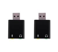 VENEKA 2X Scheda Audio Esterna USB A 7 Canali in Lega di Alluminio Scheda Audio Esterna USB Scheda Audio USB7.1 Scheda Audio Scheda Audio Analogica