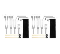 VENEKA 2X Set (128Hz, 136.1Hz, 512Hz,4096Hz) di con Riflesso per Chakra Curativo Set Musicale Curativo