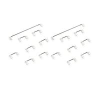 VENEKA 2X Tastiera Meccanica Cherry Mx Switch Stabilizzatore Cherry Montato Su Pcb Trasparente Trasparente