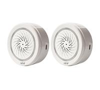 VENEKA 2X Temperatura Umidità Allarme Sensore Wifi Sirena Tuya Vita Intelligente App Lavoro con per Alexa Casa IFTTT